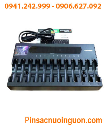 ABLPOWER A-12 Máy sạc với 12 Khe sạc Pin NiMh và Lithium Li-ion (sạc được 2,4,6,8,10,12 pin AA và AAA 1.2v)