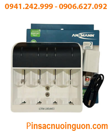 Bộ sạc ANSMANN Comfort Multi 1001-0093, sạc đa năng pin AA, AAA, C, D và 9v - Mỗi lần sạc 1,2,3,4,5 Pin1