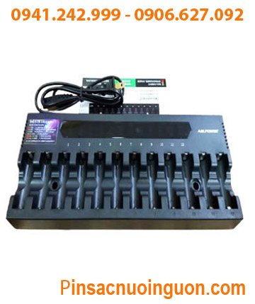 ABLPOWER A-12 Máy sạc với 12 Khe sạc Pin NiMh và Lithium (sạc được 2,4,6,8,10,12 pin AA và AAA 1.2v)