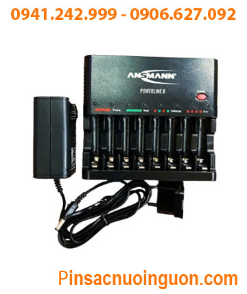 Ansman Powerline 8 _Máy sạc Powerline 8 (08 khe _sạc mỗi lần 1-8 pin AA và AAA) _tự ngắt khi pin sạc đầy