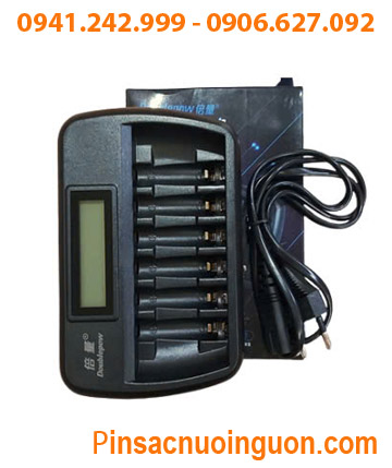 DoublePow DP-K66, Máy sạc 6 Pin AA và AAA (6 khe sạc, tự ngắt khi sạc đầy, màn hình LCD)