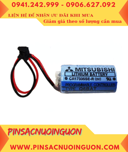 Mitsubishi Q6BAT CR17335SE-R; Pin nuôi nguồn Mitsubishi Q6BAT CR17335SE-R, Xuất xứ NHẬT