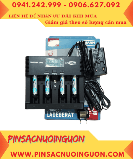 Bộ sạc Pin có cổng USB Ansman Powerline 5Pro _kèm 4 pin sạc Ansman MaxE AA2500mAh 1.2v