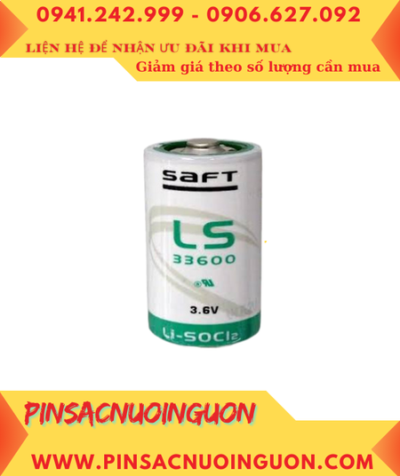 Pin Saft LS33600 _Pin LS33600; Pin nuôi nguồn PLC Saft LS33600 lithium 3.6v D 17000mAh _Xuất xứ Pháp