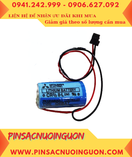 Mitsubishi Q6BAT CR2/38.L; Pin nuôi nguồn Mitsubishi Q6BAT CR2/38.L chính hãng, Xuất xứ NHẬT