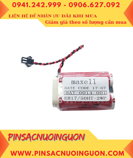 Pin MAXELL ER17/50HT-2WP, Pin nuôi nguồn BAT-0014-001 lithium 3.6v 5500mAh, Xuất xứ Nhật