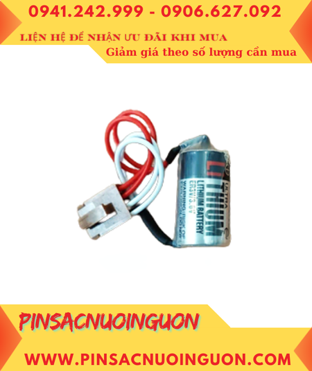 Toshiba ER3V (Zắc 4holes); Pin nuôi nguồn Toshiba ER3V lithium 3.6v 1/2AA 1000mAh /Xuất xứ Nhật