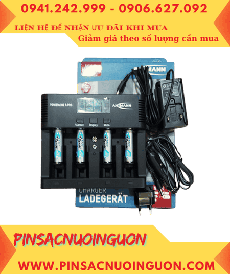 Ansman Powerline 5Pro _ Bộ sạc pin Powerline 5Pro kèm 4 pin sạc Ansman MaxE AA2500mAh 1.2v