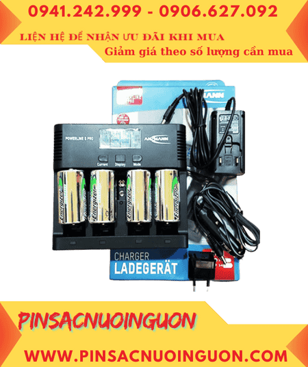 Ansman Powerline 5Pro _Bộ sạc Pin Powerline 5Pro kèm 4 pin sạc Energizer D2500mAh 1.2v