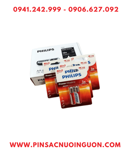 COMBO mua 01hộp 12vỉ 2viên (=24 viên) Pin Philips LR6P2B/97 Power Alkaline AA 1.5v _Giá chỉ 324.000/ Hộp