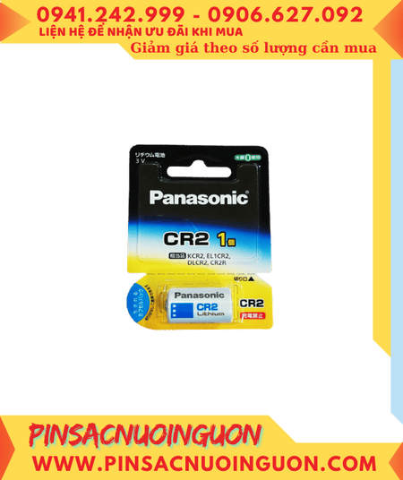 Panasonic CR2 CR-2W/2P  CR15H270 Pin 3v Lithium thị trường Nội địa Nhật -vỉ pin Chữ Nhật ( Vỉ 1viên)