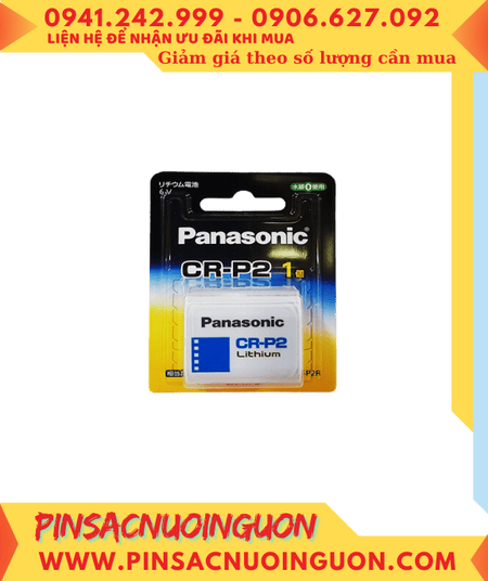 Panasonic CR-P2, 2CP4036 Pin 6v Lithium Panasonic CR-P2 thị trường Nội địa Nhật-vỉ Pin Chữ Nhật