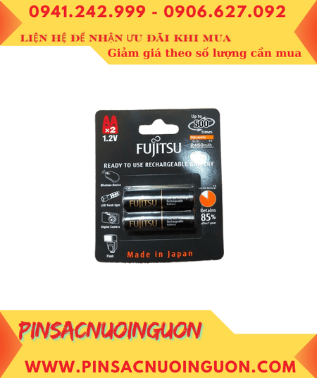 Fujitsu HR-3UTHCEX(2B); Pin sạc AA 2450mAh 1.2v Fujitsu HR-3UTHCEX(2B), Xuất xứ NHẬT (Vỉ 2viên)