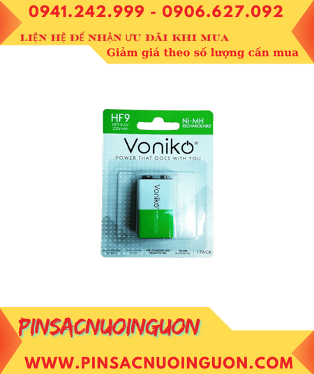 COMBO MUA 01 hộp Pin sạc vuông 9v Voniko HF9 (9v 250mAh) _Giá chỉ 769.000/Hôp 10vỉ