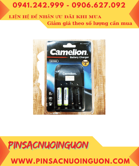 Camelion BC-0905A Bộ sạc kèm sẳn 2 pin sạc Camelion AlwaysReady NH-AAA1100ARBP2-1.2v)