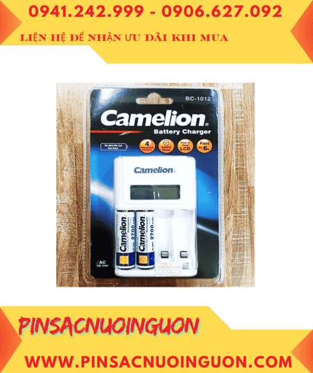 Camelion BC-1012 _Bộ sạc pin BC-1012 kèm 2 pin sạc Camelion NH-AA2700LBP2 (AA2700mAh 1.2v)