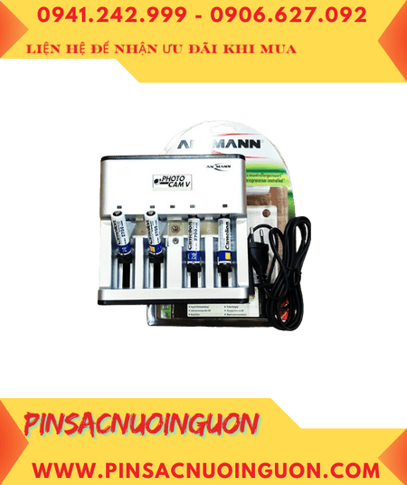 Ansman Photocam V, Bộ sạc 4 Pin AA -Kèm sẳn 4 pin sạc Camelion NH-AA2700LBP2 LOCKBOX
