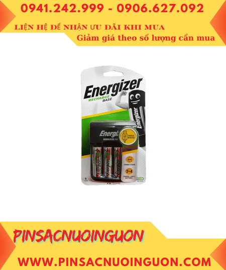 Energizer CHVC5 (cáp sạc USB)_Máy sạc 04 Khe (sạc 2-4 pin AA, AAA) kèm 4 pin sạc Energizer AA1300mAh 1.2v