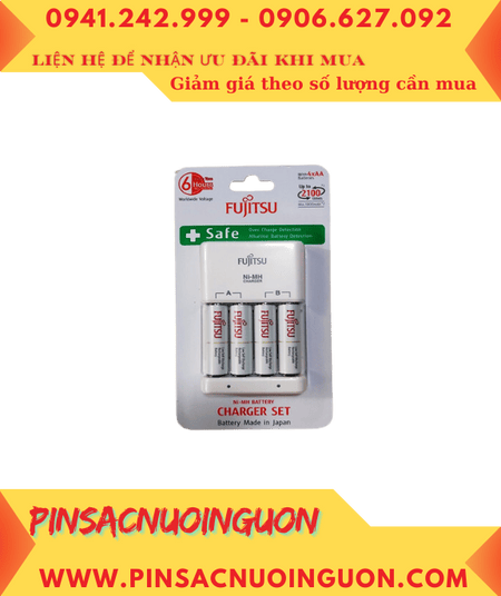 Fujitsu FCT345FXEST(B) _Sạc Pin nhanh 6Giờ kèm sẳn 4 pin sạc Fujitsu HR-3UTC AA2000mAh 1.2v /X.xứ NHẬT