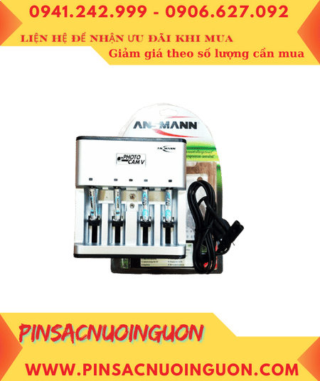 Ansman Photocam V, Bộ sạc 4viên pin AAA- Kèm sẳn 4 pin sạc Ansman MaxE AAA800mAh-1.2v Mignon
