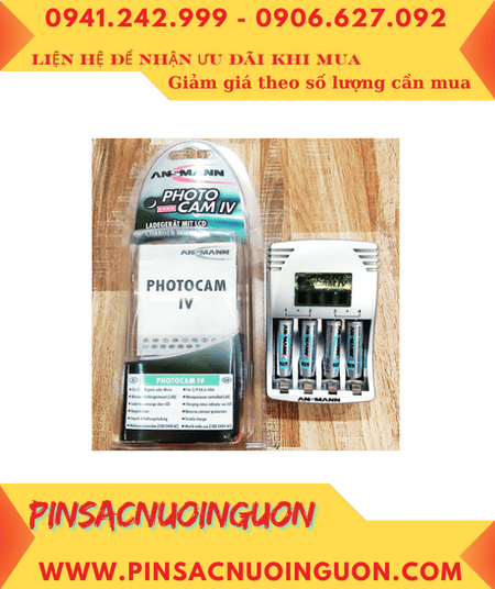 Ansman PhotoCam IV _Máy sạc 4 Pin AAA, Kèm sẳn 4 Pin sạc Ansman AAA1100mAh-1.2v Mignon