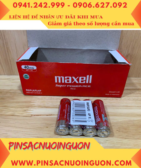 COMBO 1HỘP=40viên Pin AA 1.5v Maxell R6P(AR)4P SUM-3 Super Power ACE _Giá chỉ 109.000đ/ Hộp thumb