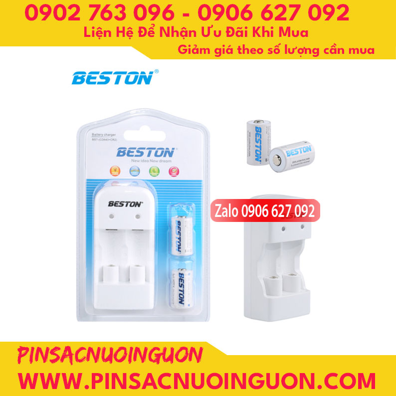 Bộ Sạc Beston CD643 kèm 02 viên pin CR2 300mAh thumb