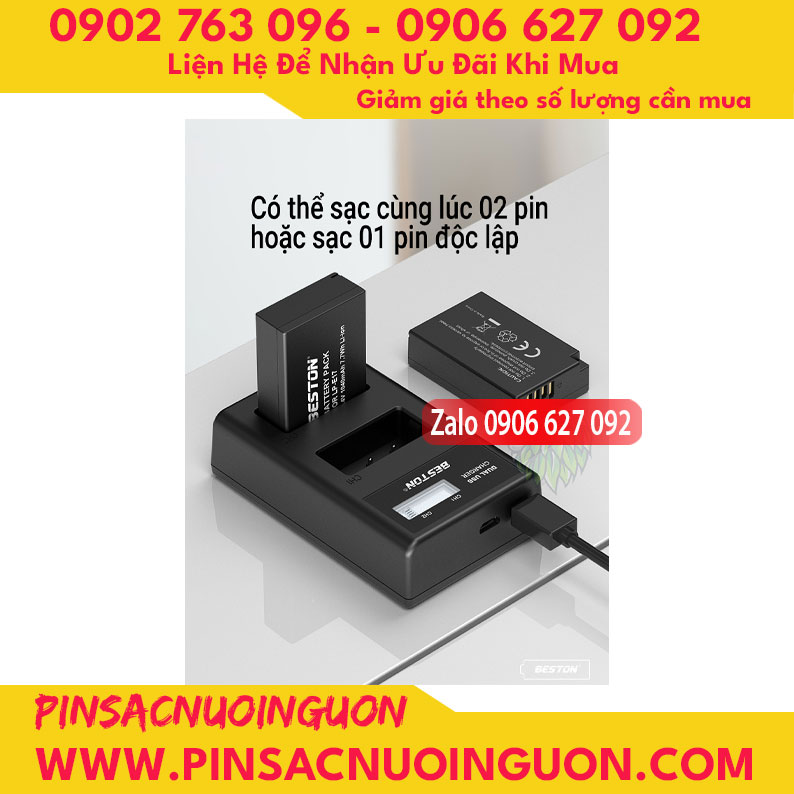 Bộ sạc pin Beston LP-E6 dùng cho các dòng pin LP-E6 của Canon thumb