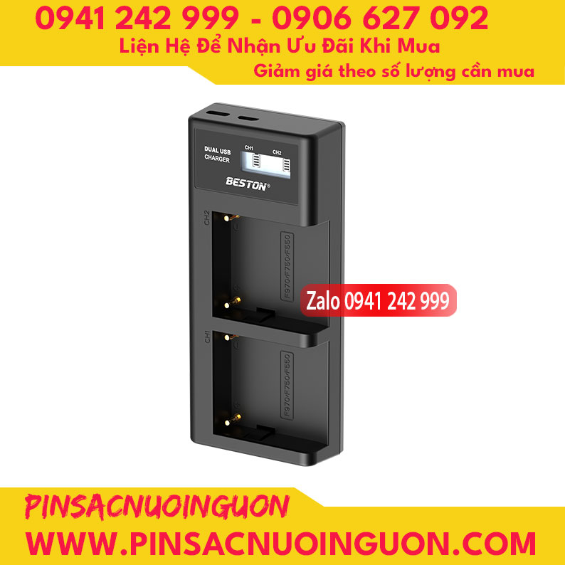 Bộ sạc pin Beston NP-F960 dùng cho các dòng pin F960/F750 của Sony