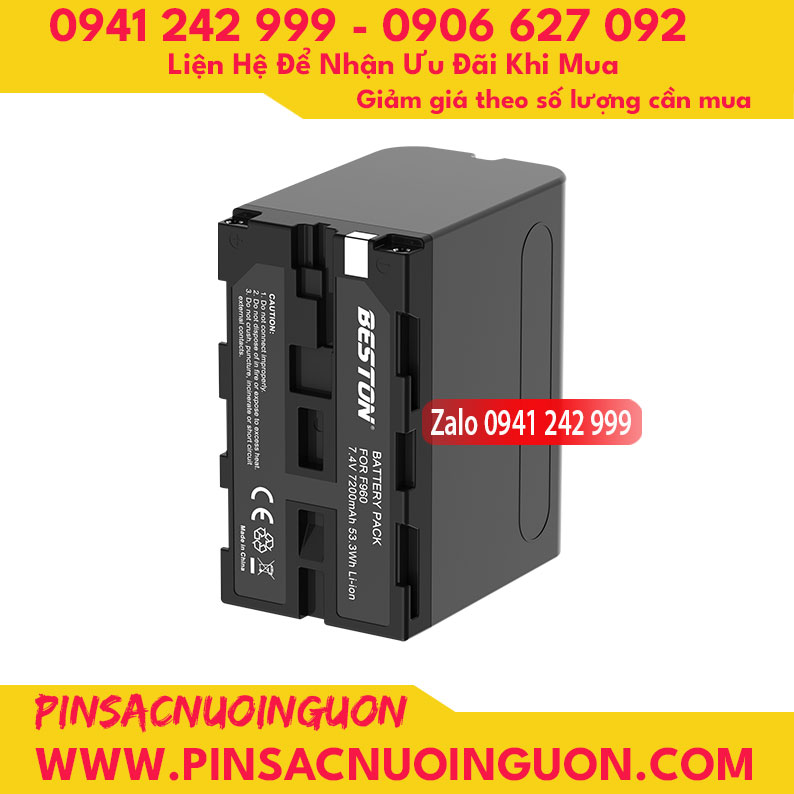 Pin Beston NP-F960 dùng cho máy ảnh, máy quay Sony dung lượng 7200mAh