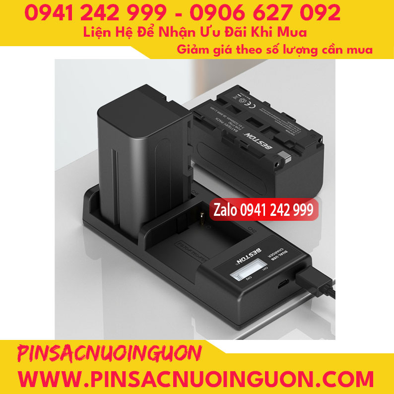 Pin Beston NP-F750 dùng cho máy ảnh, máy quay Sony dung lượng 5200mAh thumb