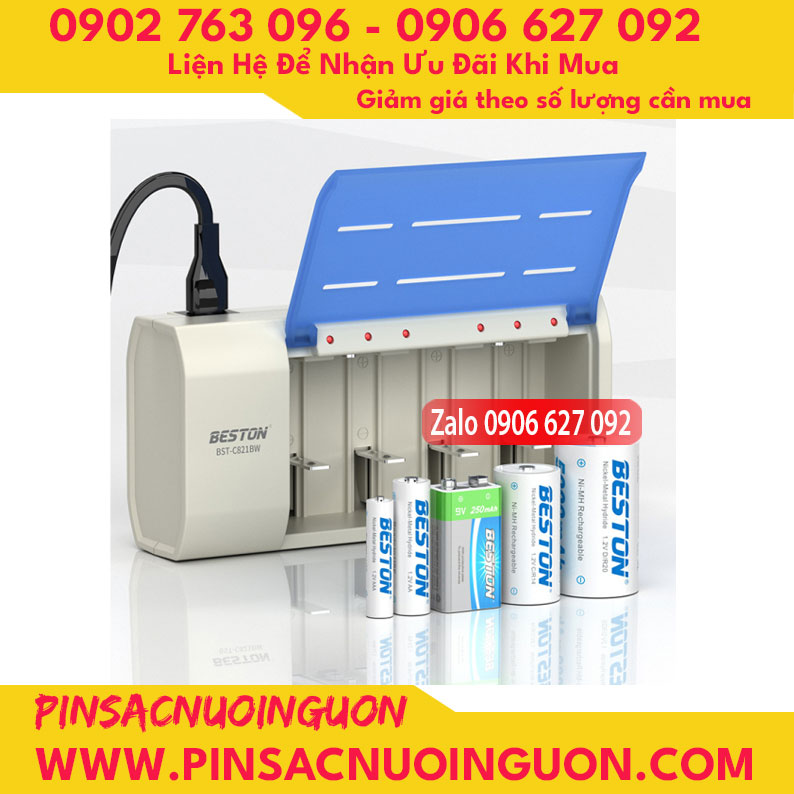 Bộ sạc pin đa năng Beston C821BW sạc cho nhiều loại pin Ni-MH thumb