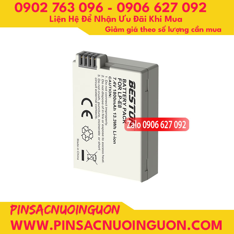 Pin Beston LP-E8 dùng cho máy ảnh Canon dung lượng 1800mAh