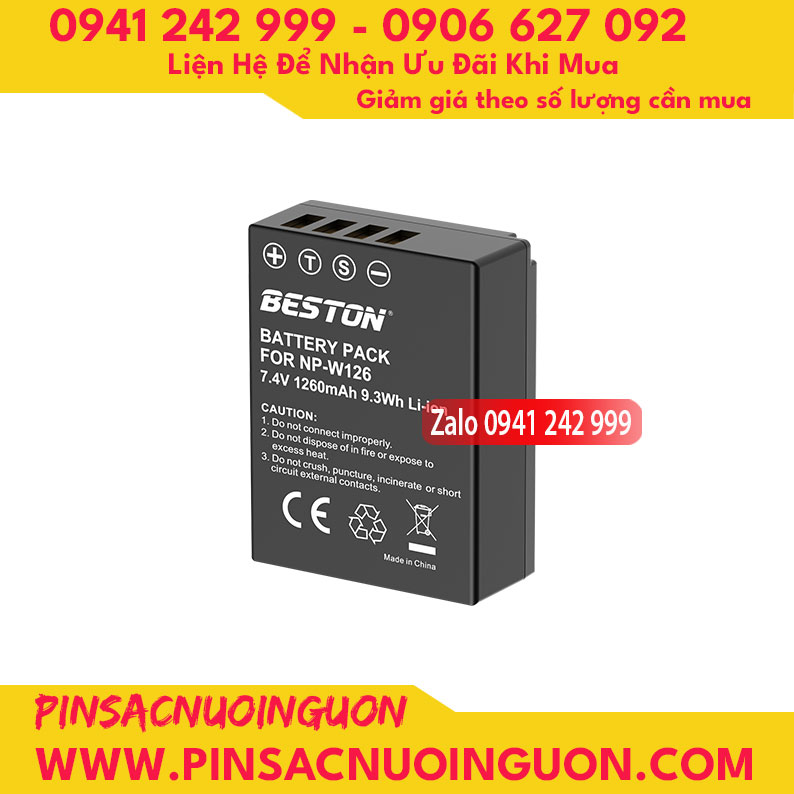 Pin Beston NP-W126 dùng cho máy ảnh Fujifilm dung lượng 1260mAh