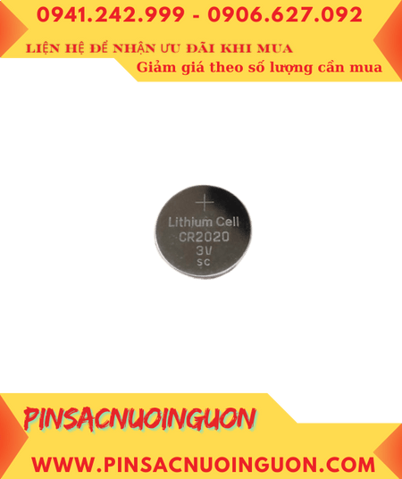 Pin CR2020, Pin 3v Lithium CR2020 (20mmx2.0mm) 115mAh chính hãng |CÒN HÀNG