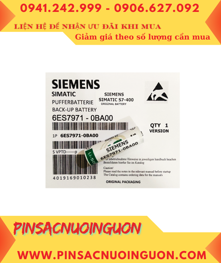Siemens 6ES7971-0BA00, Pin nuôi nguồn Siemens 6ES7971-0BA00 lithium 3,6v AA 2400mAh _Xuất xứ PHÁP