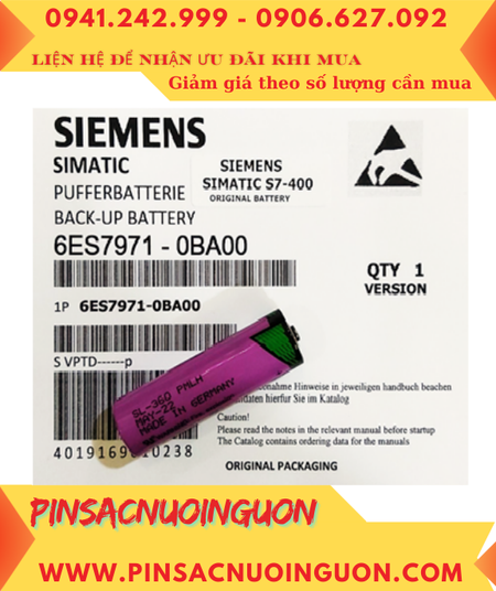 Siemens 6ES7971-0BA00, Pin nuôi nguồn Siemens 6ES7971-0BA00 lithium 3.6v AA 2400mAh (Xuất xứ ĐỨC)