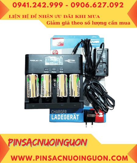 Ansman Powerline 5Pro _Bộ sạc Pin Powerline 5Pro kèm 4 pin sạc Energizer D2500mAh 1.2v
