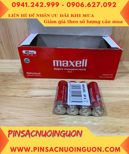 COMBO 1HỘP=40viên Pin AA 1.5v Maxell R6P(AR)4P SUM-3 Super Power ACE _Giá chỉ 109.000đ/ Hộp