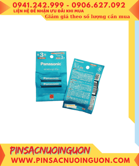 Panasonic EneloopLite BK-3LCD/2H Pin sạc AA1050mAh thị trường Nội địa Nhật-chữ Nhật (Vỉ 2viên)