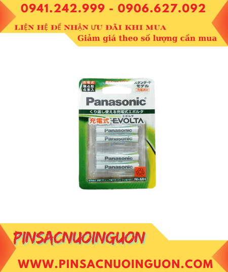 Panasonic Evolta BK-4MLE/4BC, Pin sạc AAA780mAh 1.2v Panasonic Evolta BK-4MLE/4BC Nội địa Nhật /Vỉ 4viên