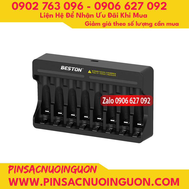 Bộ sạc 8 pin Beston dành cho pin AA AAA Lithium 1.5V M7012