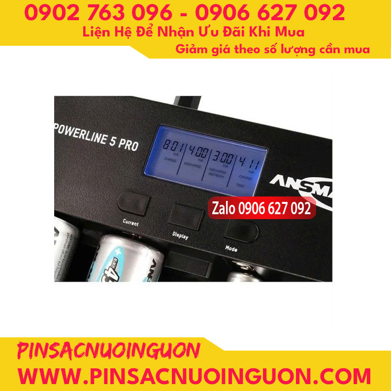Bộ sạc pin POWERLINE 5 Pro ANSMANN – Hàng Nhập Khẩu
