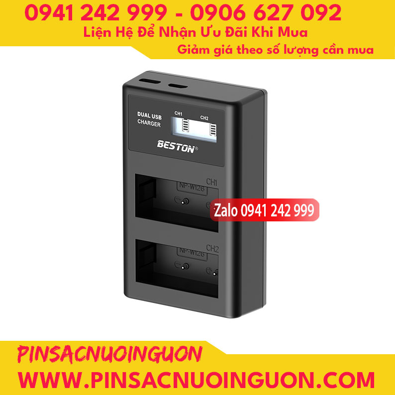Bộ sạc pin Beston NP-W126 dùng cho các dòng pin NP-W126 của Fujifilm