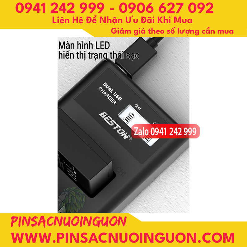Bộ sạc pin Beston NP-F960 dùng cho các dòng pin F960/F750 của Sony