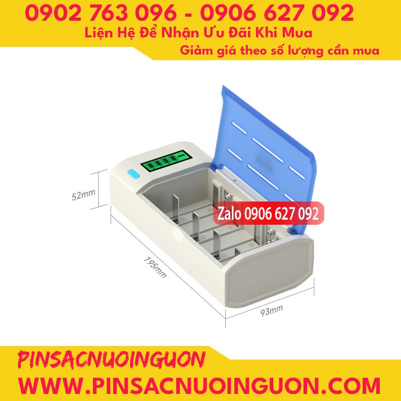 Bộ sạc pin đa năng Beston C821BW sạc cho nhiều loại pin Ni-MH